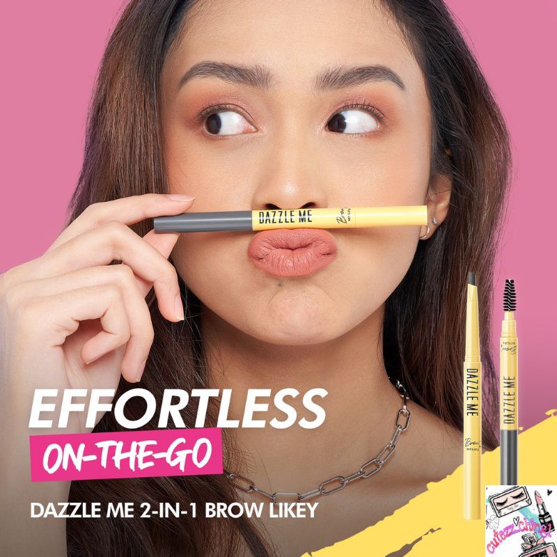 ☃️Cutezz_Ching1☃️Dazzle Me Brow Likey | Automatic Eyebrow Pencil Tahan Air Waterproof Long Lasting Pensil alis