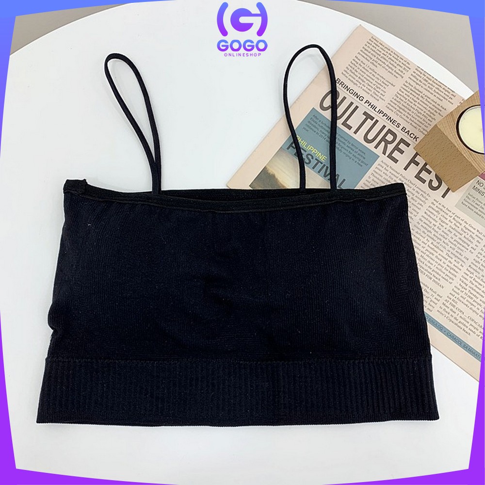 GOGO-P105 Bra Kemben Wanita Tanpa Kawat / Pakaian Dalam Wanita Crop Top Bralette / Sport Bra Wanita Gym / Bra Senam Zumba / Kemben Tali Wanita