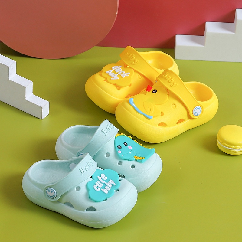 EVA Sendal Slip Anak Sendal Sandal Anak Perempuan Baby Sepatu laki-laki NEW Dino Lucu Motif Kartun Hewan Untuk Sandal Jelly Baim Bayi Sandal Selop Anak