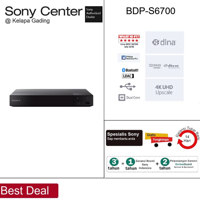 {AbdiStore} Sony Blu-ray Disc Player with 4K Upscaling - BDP-S6700 Murah