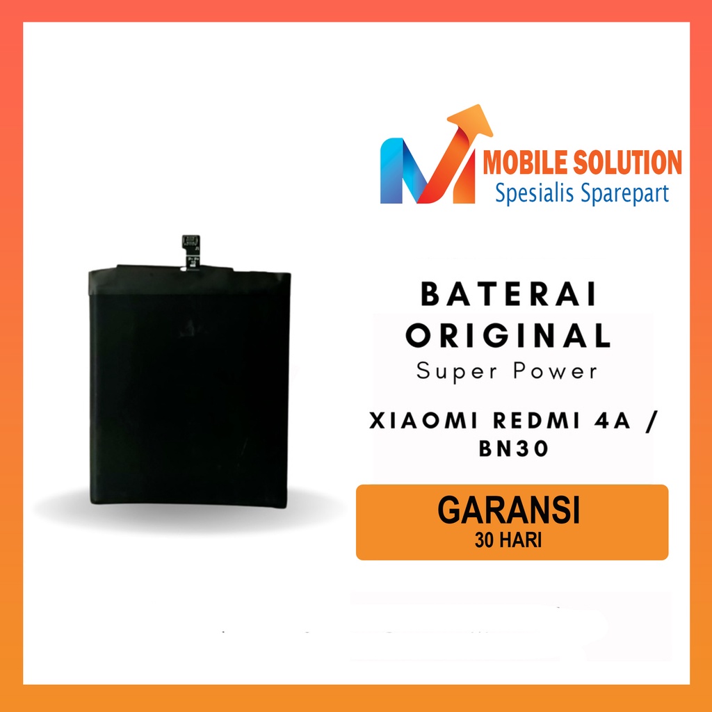 Grosir Baterai Xiaomi Redmi 4A / Baterai Xiaomi BN30 Super Power Garansi 1 Bulan + Packing