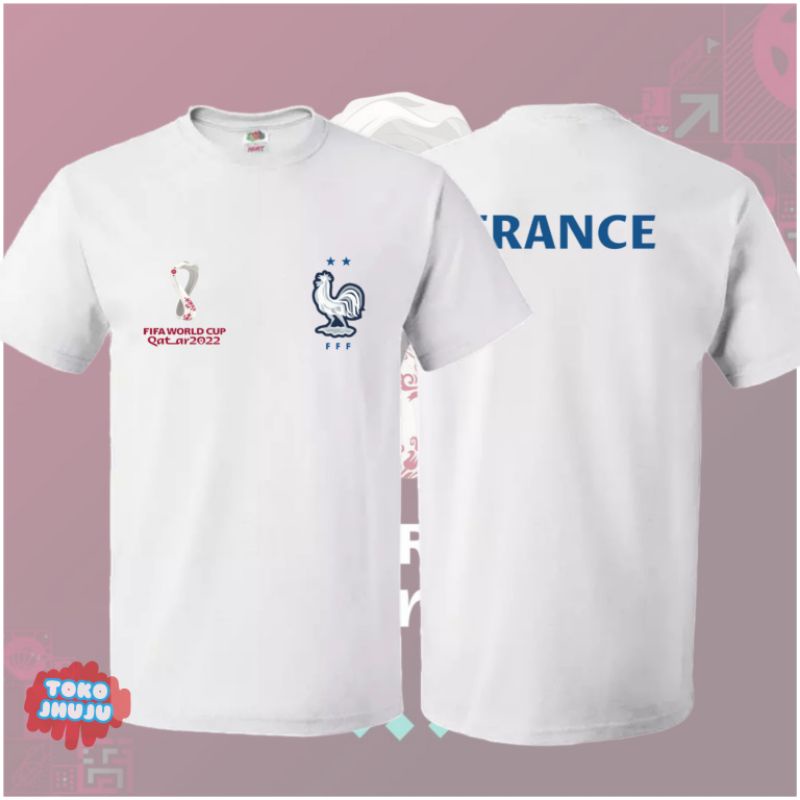 Baju Kaos Piala Dunia World Cup 2022 Team France DEPAN BELAKANG
