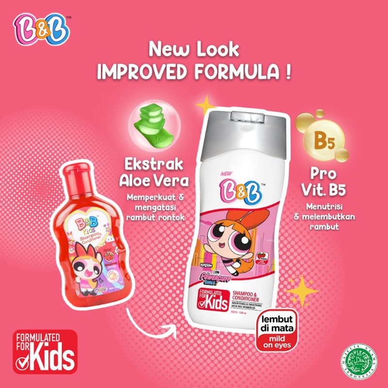 B&amp;B Kids Shampoo &amp; Conditioner All Varian 200mL