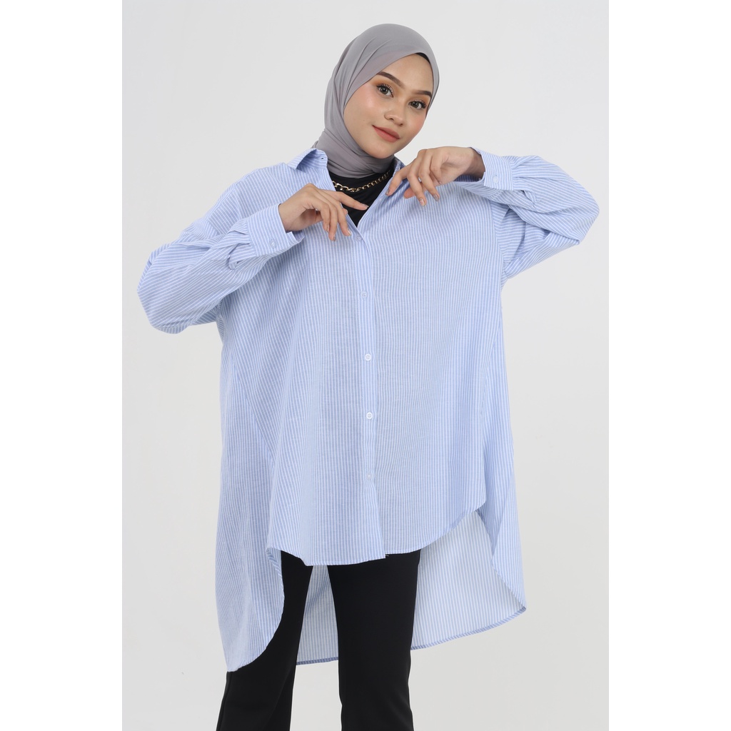 KEMEJA TUNIK SALUR NEISHA KATUN OXFORD PREMIUM SHIRT B619