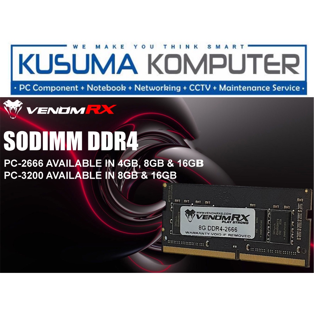 Ram Mmeory Venomrx Sodimm 4GB DDR4 3200 Ram laptop