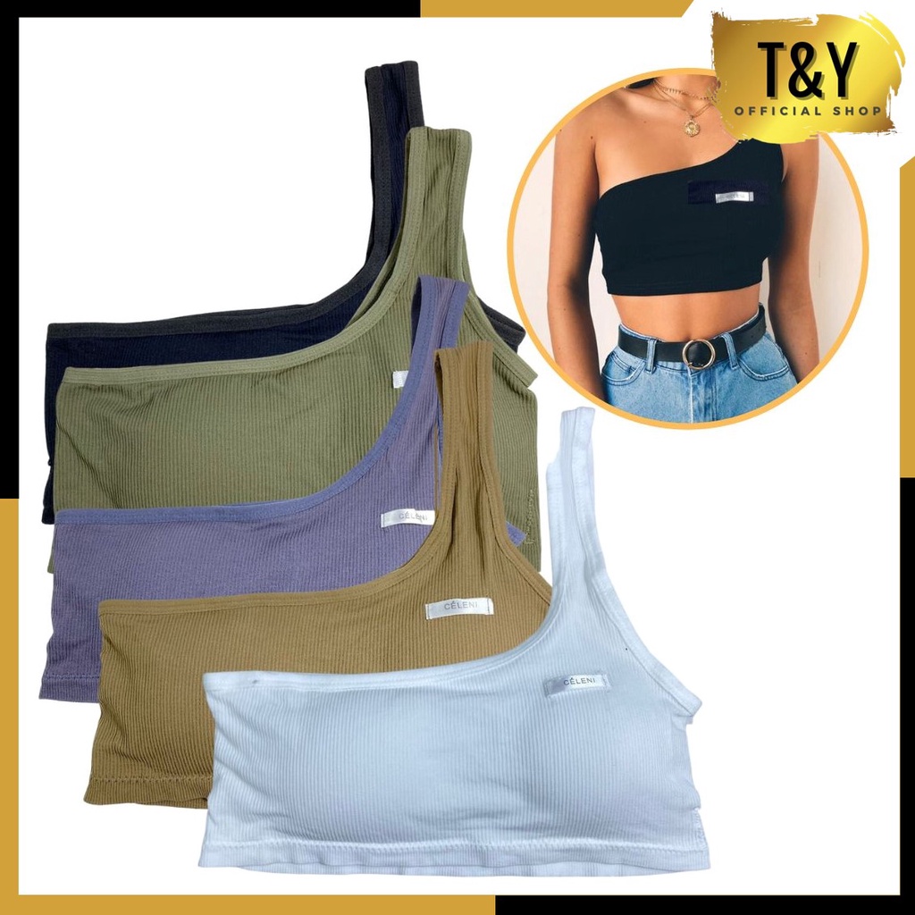 T&amp;Y Bra Sport Wanita Tanpa Kawat 6598 Model Tali Samping Sexy Crop Top Elastis Bh Crop Ala Korea Pakaian Dalam Wanita Kekinian Murah