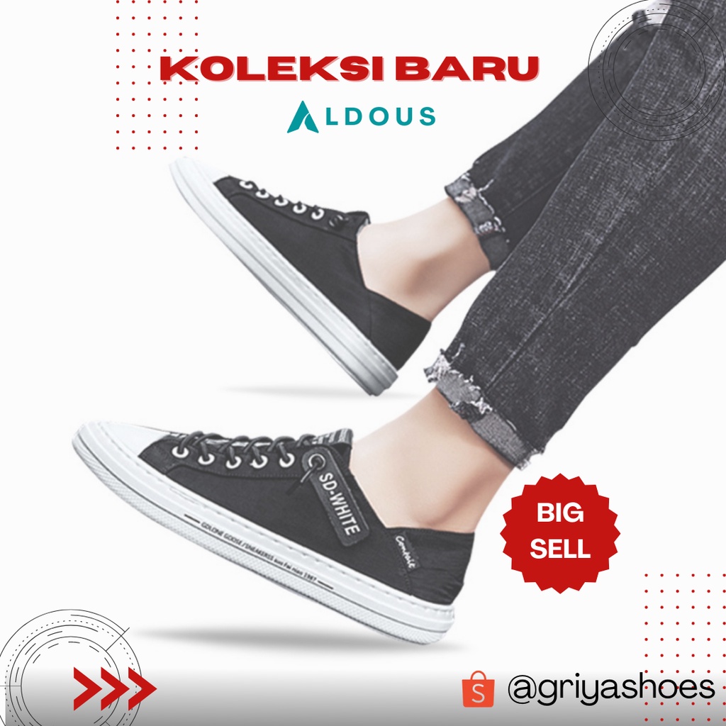 Sepatu Sneakers Pria Wanita Import Aldous CTN302 - Aldous Sepatu Sneakers Kets Casual Sepatu Santai 