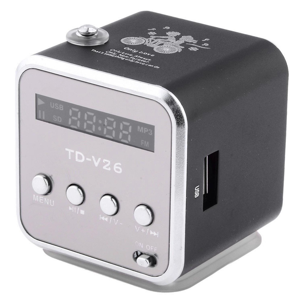 NBY Speaker Mini Portabel Bluetooth FM Radio TF Card - TD-V26
