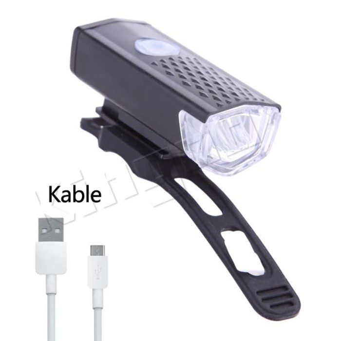 LAMPU DEPAN SEPEDA CREE LED 300LM DAPAT DIISI ULANG DENGAN USB CHARGE / LAMPU DEPAN SEPEDA CREE LED