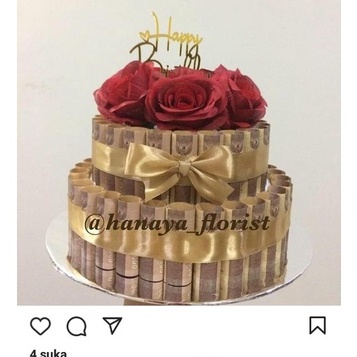 

Money cake 2 susun kue uang hadiah ulang tahun