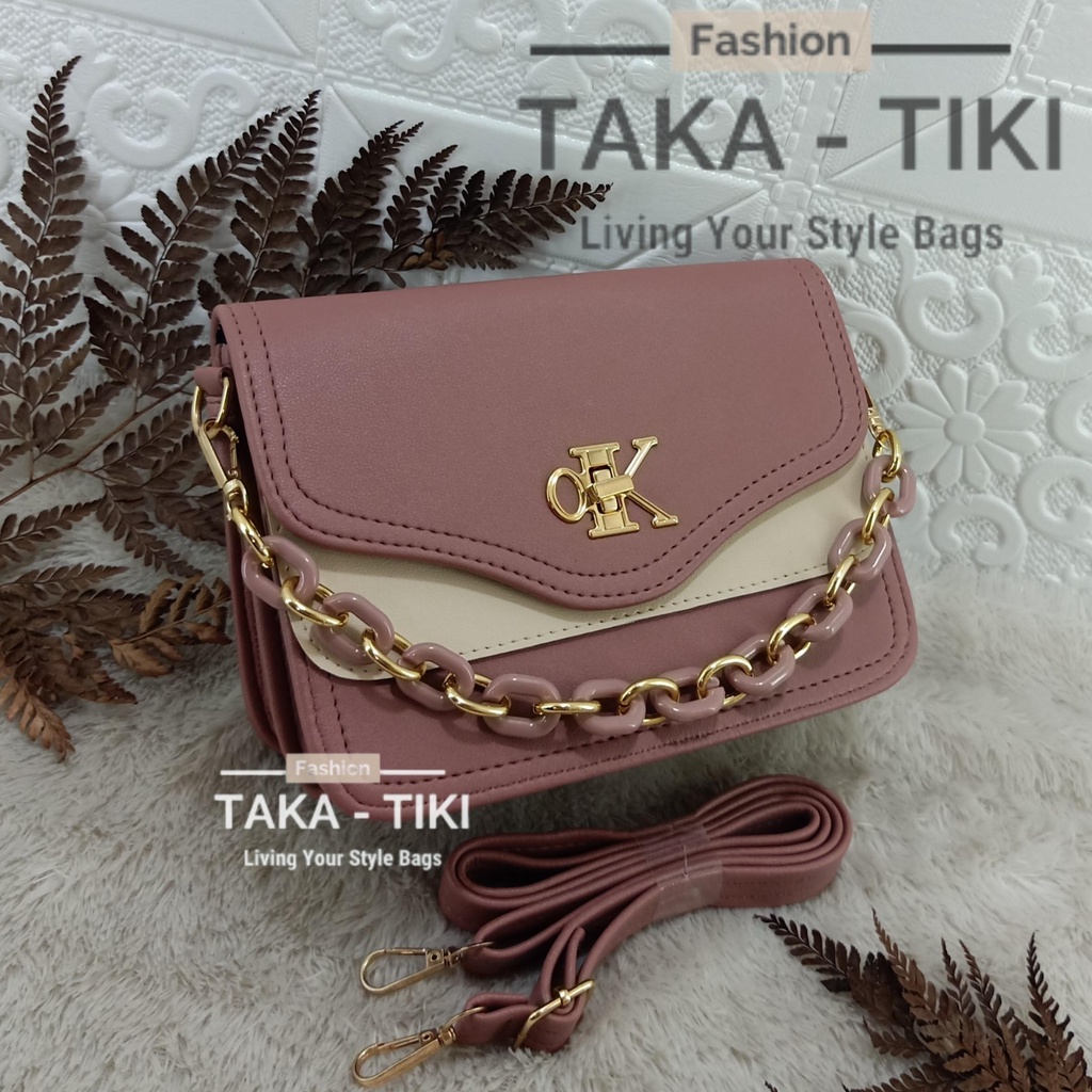 new!!! tas selempang okey lock free tali rantai giok import.(untuk warna rantai tergantung ketersediaan stok)