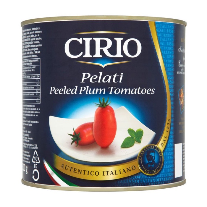 

CIRIO PEELED PLUM TOMATO / TOMATO PEELED 2,5KG / TOMATO WHOLE
