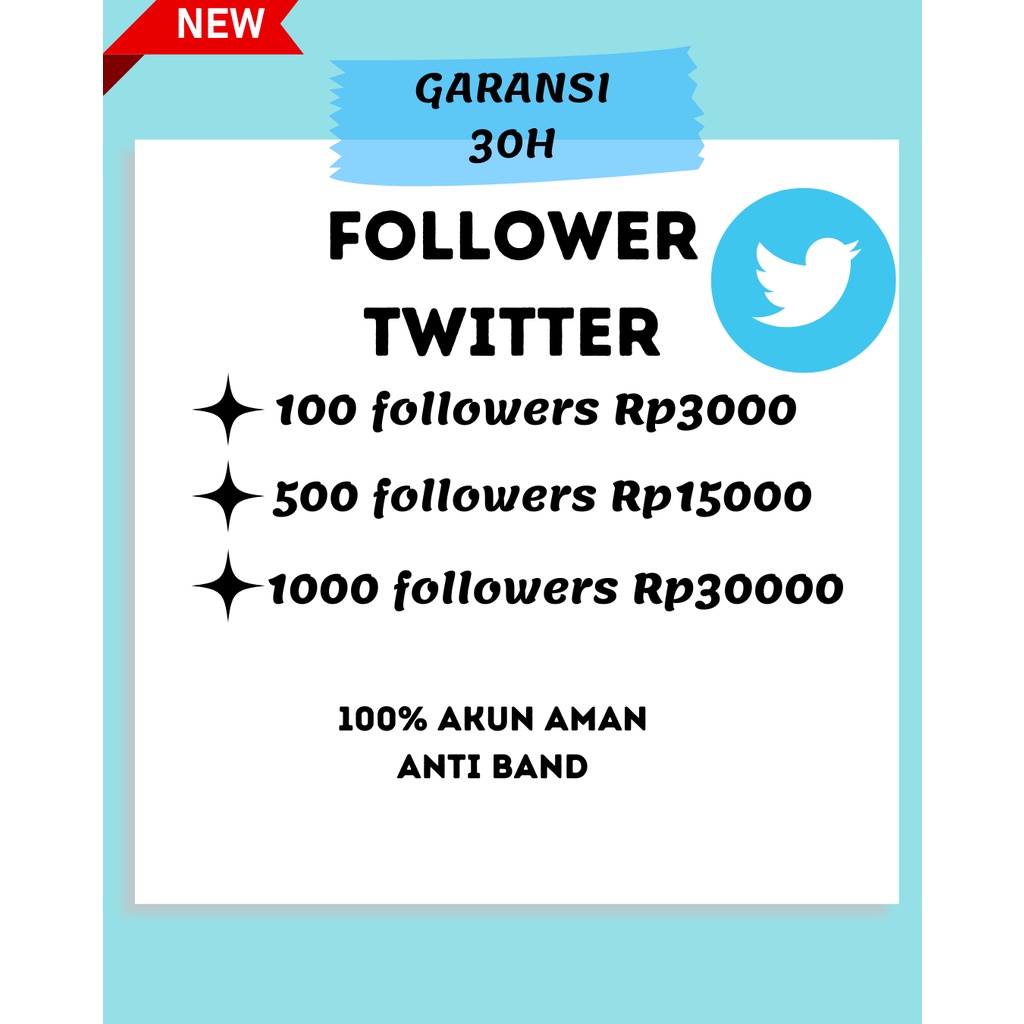 FOLLOWER TWITTER BERGARANSI USER TERBAIK