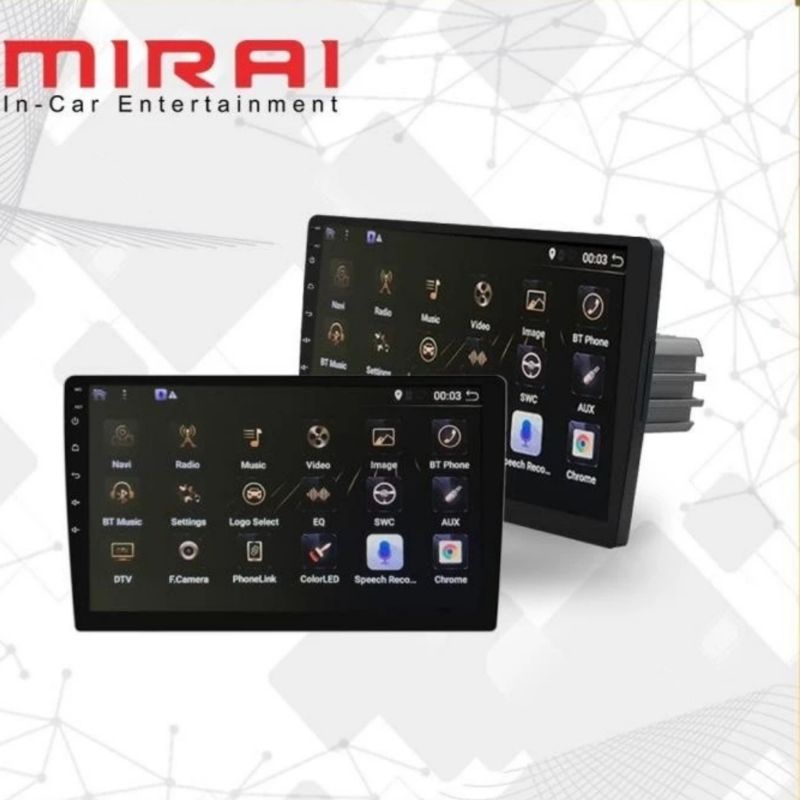 Head Unit Android Mirai MR-9032VC Carplay Voice Command 9 inch