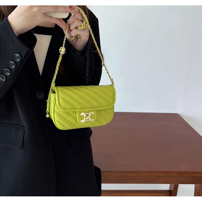 Tas Selempang Kulit Wanita DompetHp Cewek Rantai Luxury Mini Bag J188