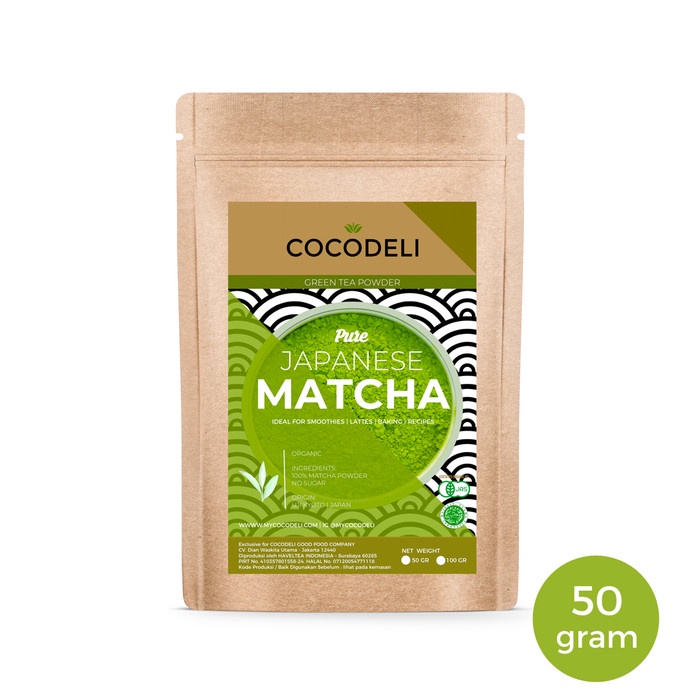 

MATCHA GREEN TEA COCODELI BY HAVELTEA ORGANICTEH HIJAU JEPANG BUBUK