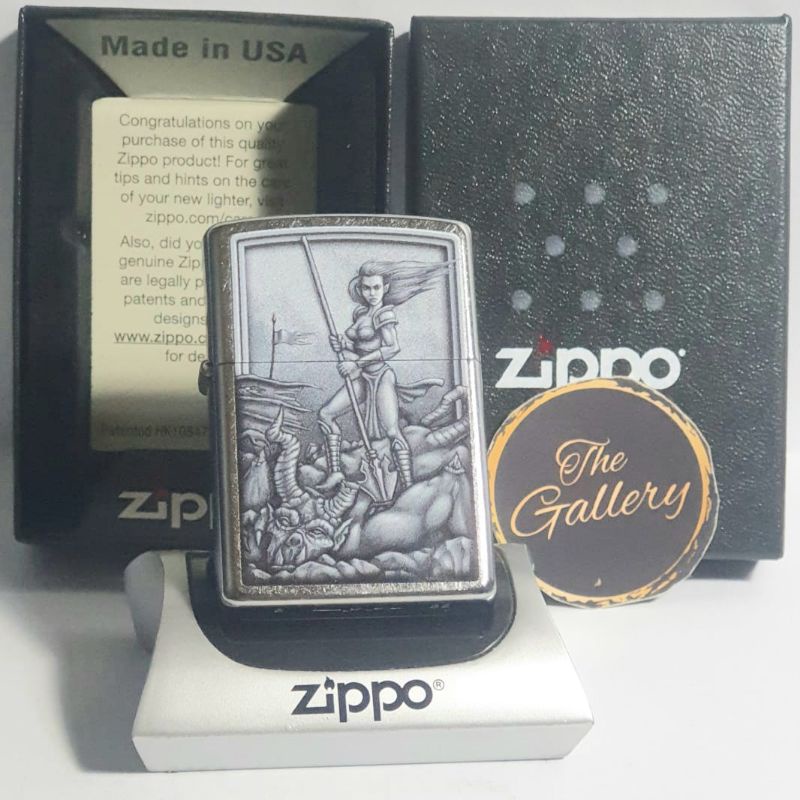 48371 ORIGINAL ZIPPO MEDIEVAL MYTHOLOGICAL DESIGN