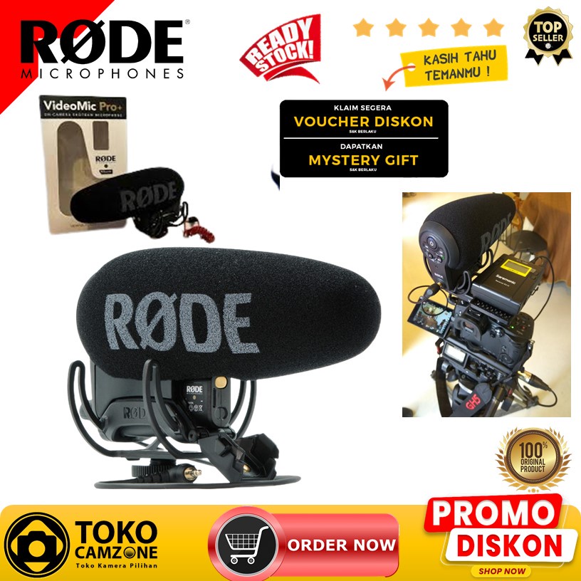 Jual Rode VideoMic Pro+ Compact Directional On Camera Microphone