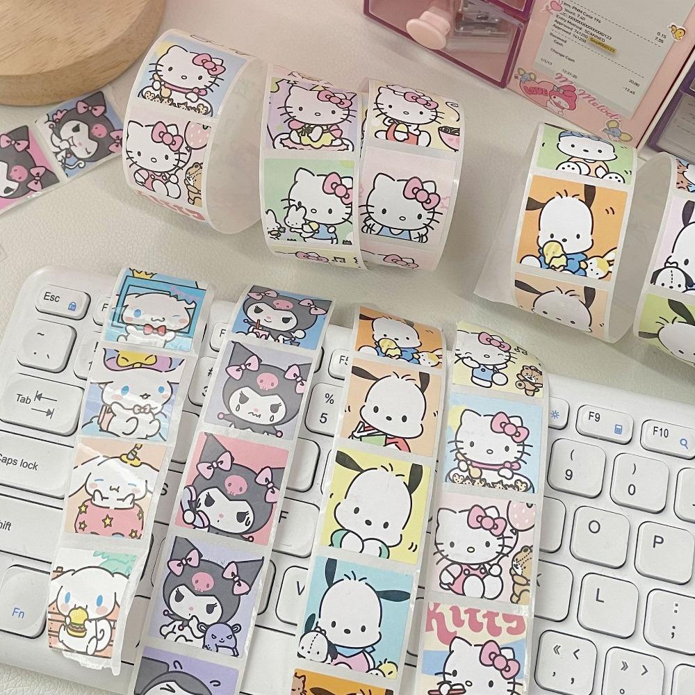 Mxbeauty Album Stiker Hias DIY Cinnamoroll Kuromi Scrapbook Alat Tulis Handphone Label Kartun