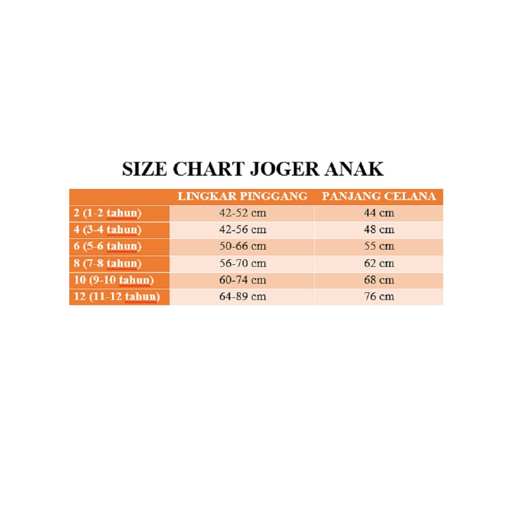 Celana JOGER ANAK Usia 1-12 Tahun Bahan Tebal 4 Warna Jogger anak BB