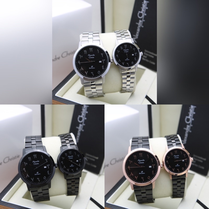 ALEXANDRE CHRISTIE COUPLE AC 1024 / AC1024 STAINLESS ORIGINAL GARANSI RESMI 1 TAHUN