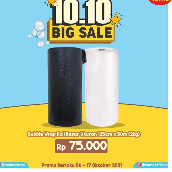 

BUBLE / BUBBLE WRAP ROLL TEBAL HITAM BENING PUTIH MURAH TEBAL 2KG SBY - Putih