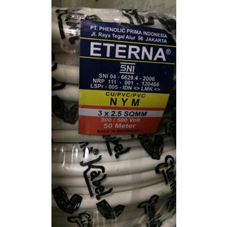 KABEL ETERNA NYM 3x2,5 / KABEL LISTRIK ETERNA NYM 3x2.5 |PER ROLL 50 M
