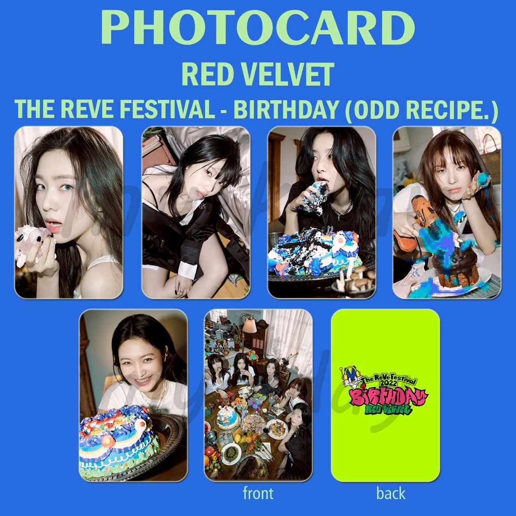 PC-1087, Unofficial Photocard Red Velvet The Reve Festival - Birthday (Odd Recipe Ver.) 2 sisi