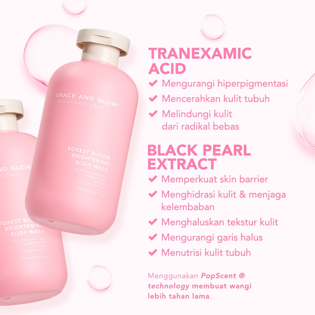Grace and Glow White Truffle Acne / Forest Bloom Brightening Body Wash Special Edition 300 ml