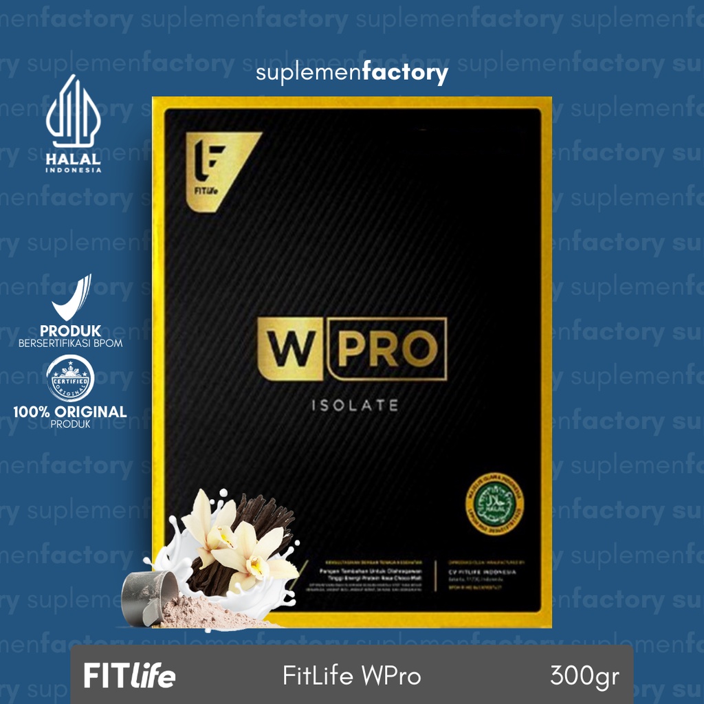 Fitlife W Pro Isolate 300 Gram Whey Protein Isolate Wpro Fit Life