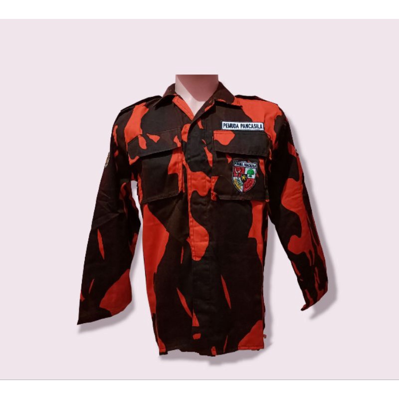 Kemeja Loreng PP Pemuda Pancasila lengan Panjang