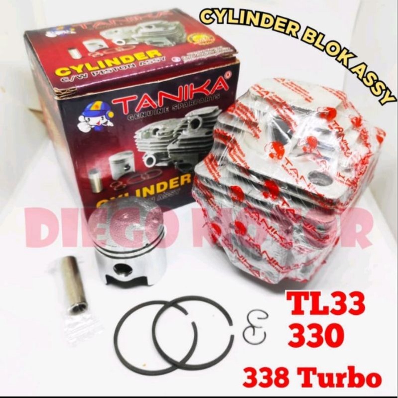 Blok Cylinder Block Babat TL33 338er 330 Tanika Mesin Potong Rumput