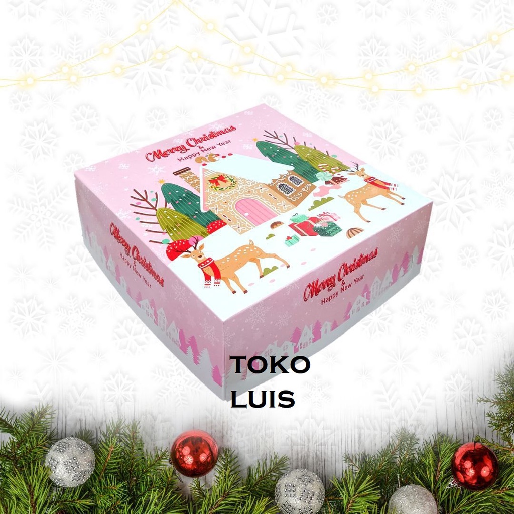 Kotak/Kardus Wadah Hantaran Kue Tart Puding Tumpeng Natal Sinterklas
