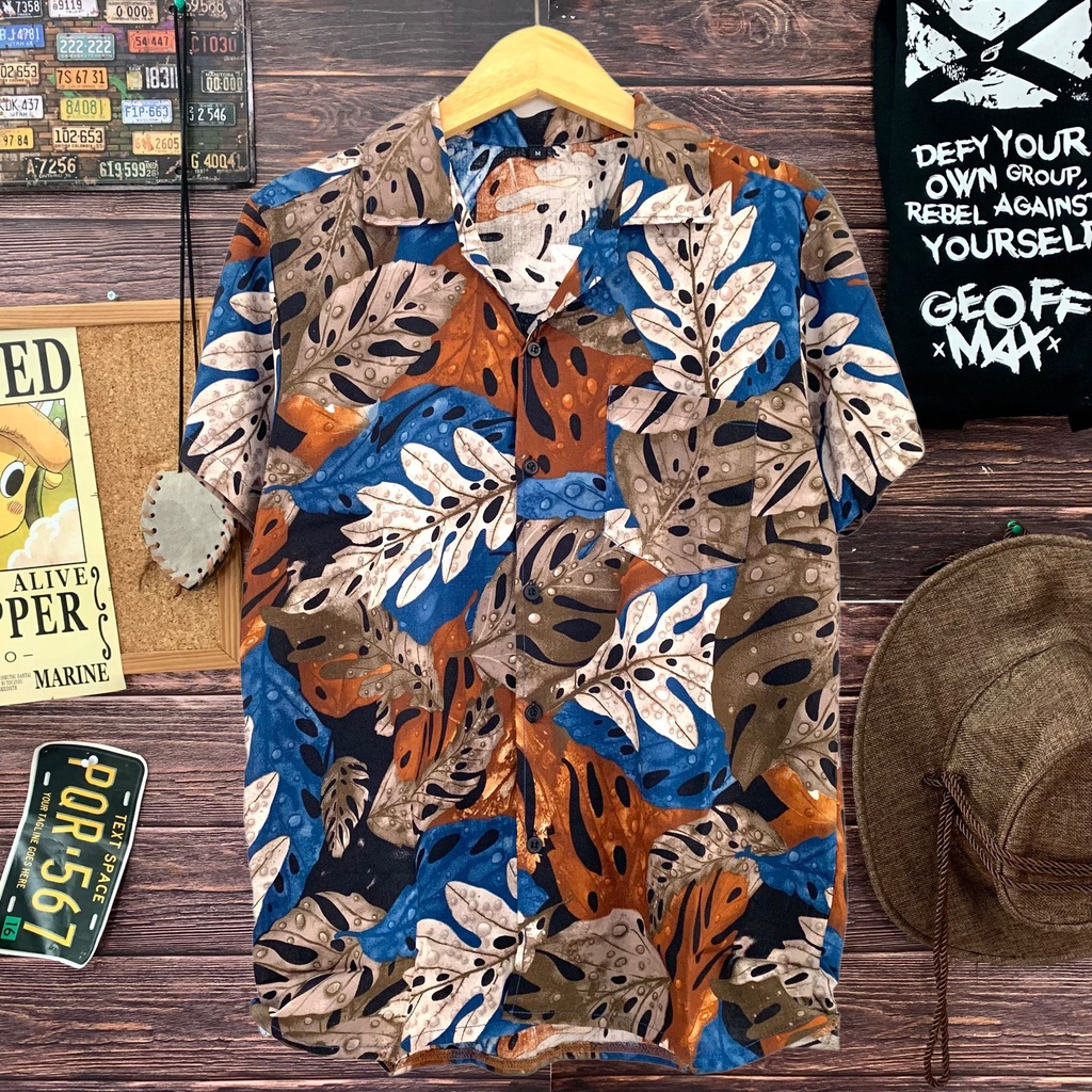 kemeja hawai amarilo pria kemeja motif batik kemeja casual