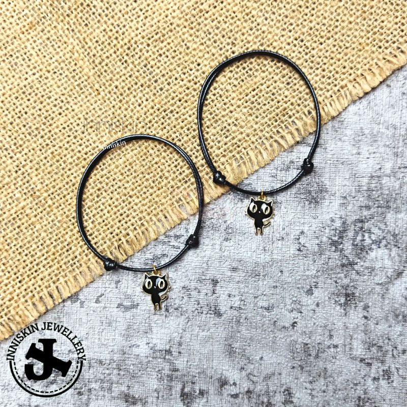 Gelang Liontin Cat / Gelang Liontin Motif Kucing