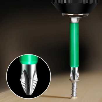 GS7i Greenery Kepala Mata Obeng Magnetic Screwdriver Bit 6 Pcs Gn006 Green Ori-YA