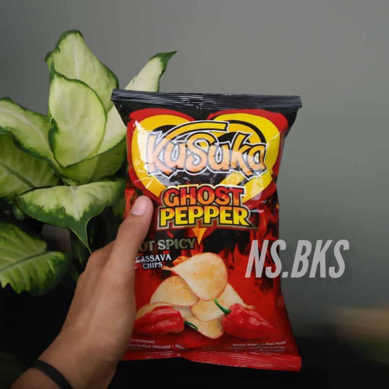 Kusuka Ghost Pepper Keripik Singkong Pedas 50g