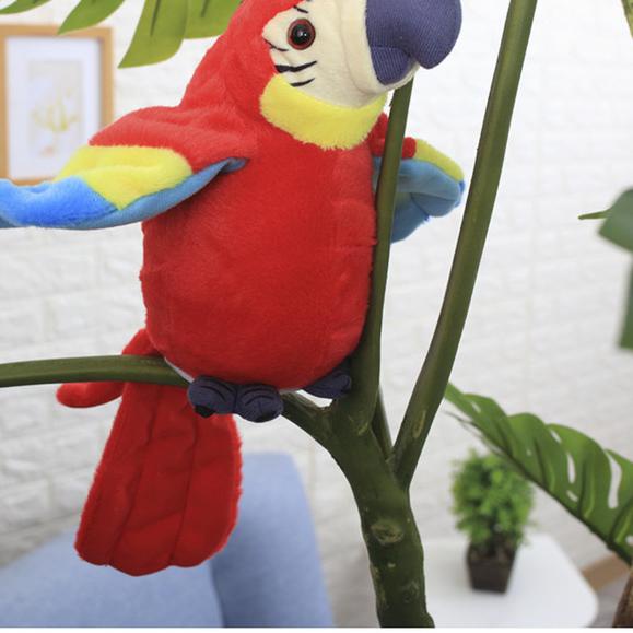 Boneka Burung Beo Peniru Suara/Burung Beo Bisa Bicara/ boneka Talking - Biru