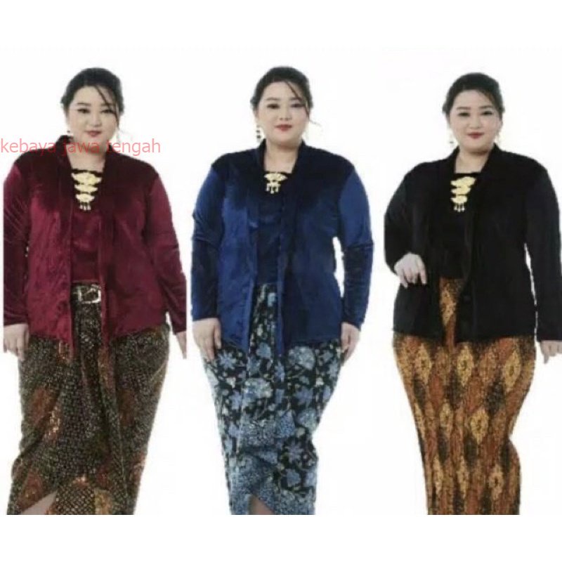 Kebaya Bludru Kutubaru Jumbo / Kebaya Kutu Baru Bludru Tebal Kebaya Bludru