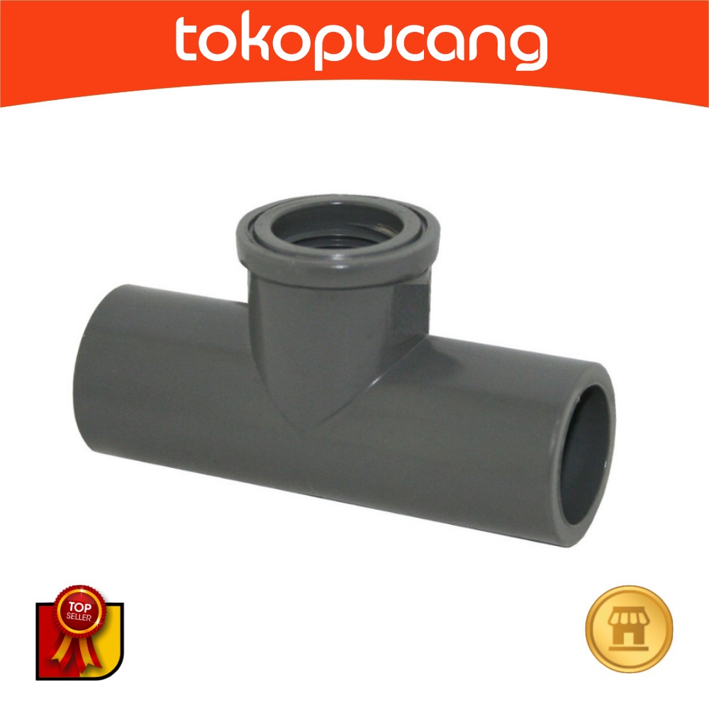 TEE DRAT DALAM 1/2 " x SOCK 3l4" inch Trilliun /FAUCET TEE