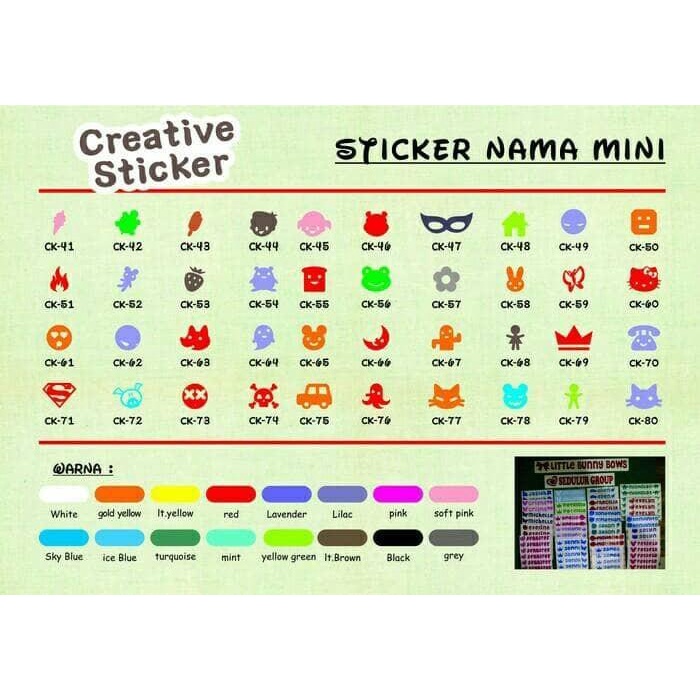

Sticker Nama Khusus Baju, Cutting Label Nama Baju 090