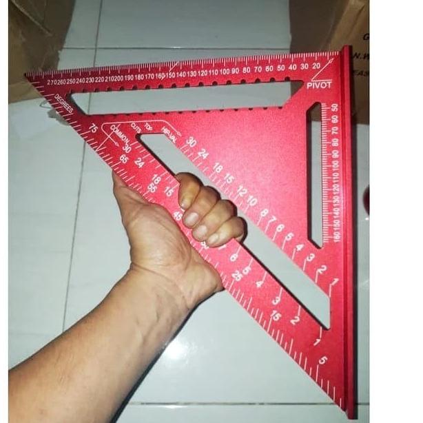 PREMIUM RED rafter square 12 inch speed square 12" cutting Laser CNC