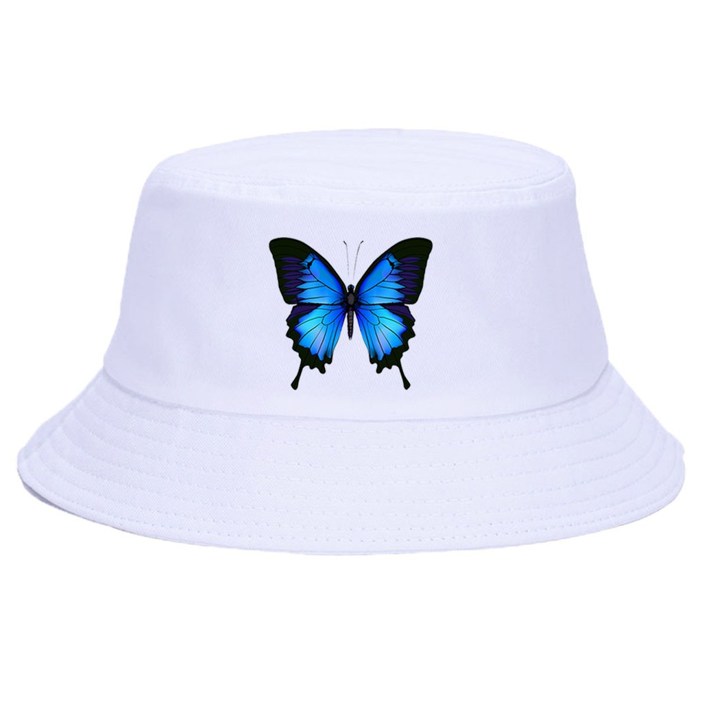 Topi bucket fisherman Matahari visor Pantai Desain Butterfly Gaya Jepang Untuk Pria Dan Wanita