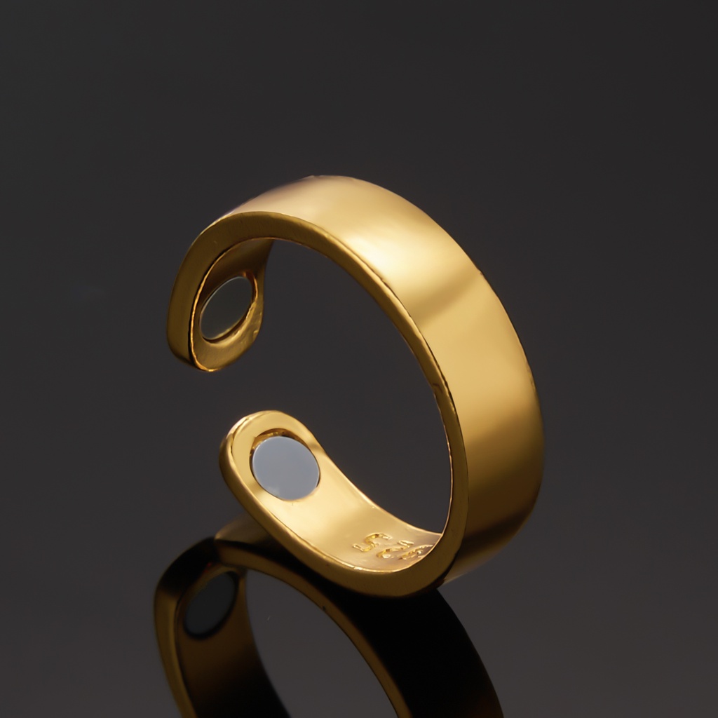 Gelang Kesehatan Magnetik Model Terbuka Warna Emas Perak Hitam Untuk Pria Dan Wanita