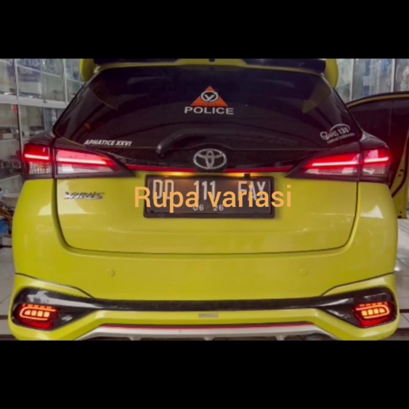 lampu reflektor bumper belakang mobil toyota all new yaris 2018 2019 2020 2021 2022 2023 lampu mata kucing nyala led plasma vitz gr sport