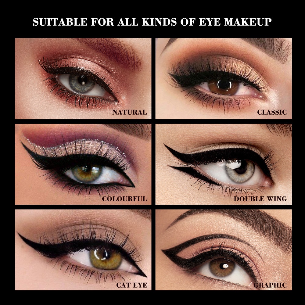 【100% ORIGINAL】[READY]O.TWO.O Stamp Eyeliner Black Double Head Waterproof Eyeliner Pencil Eye Makeup Tahan Air/Tahan Lama