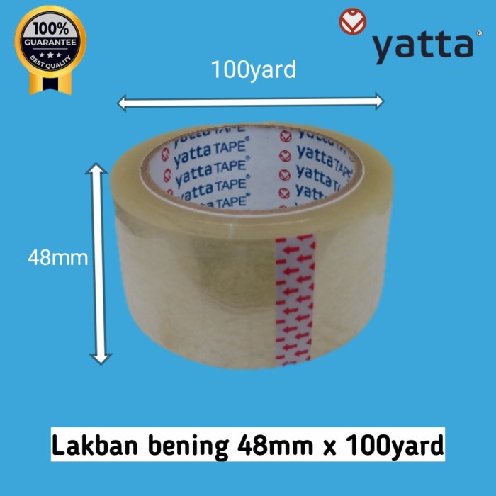 

Perekat Lakban Yatta Tape/Merah/Bening 100 Yard (Dust @ 72 Roll)
