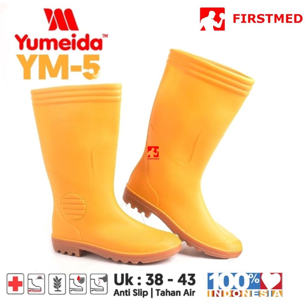 SEPATU BOOTS PRIA DAN WANITA | SEPATU BOOT SAWAH PANJANG | BOOT YUMEIDA TINGGI ANTI AIR DAN LICIN