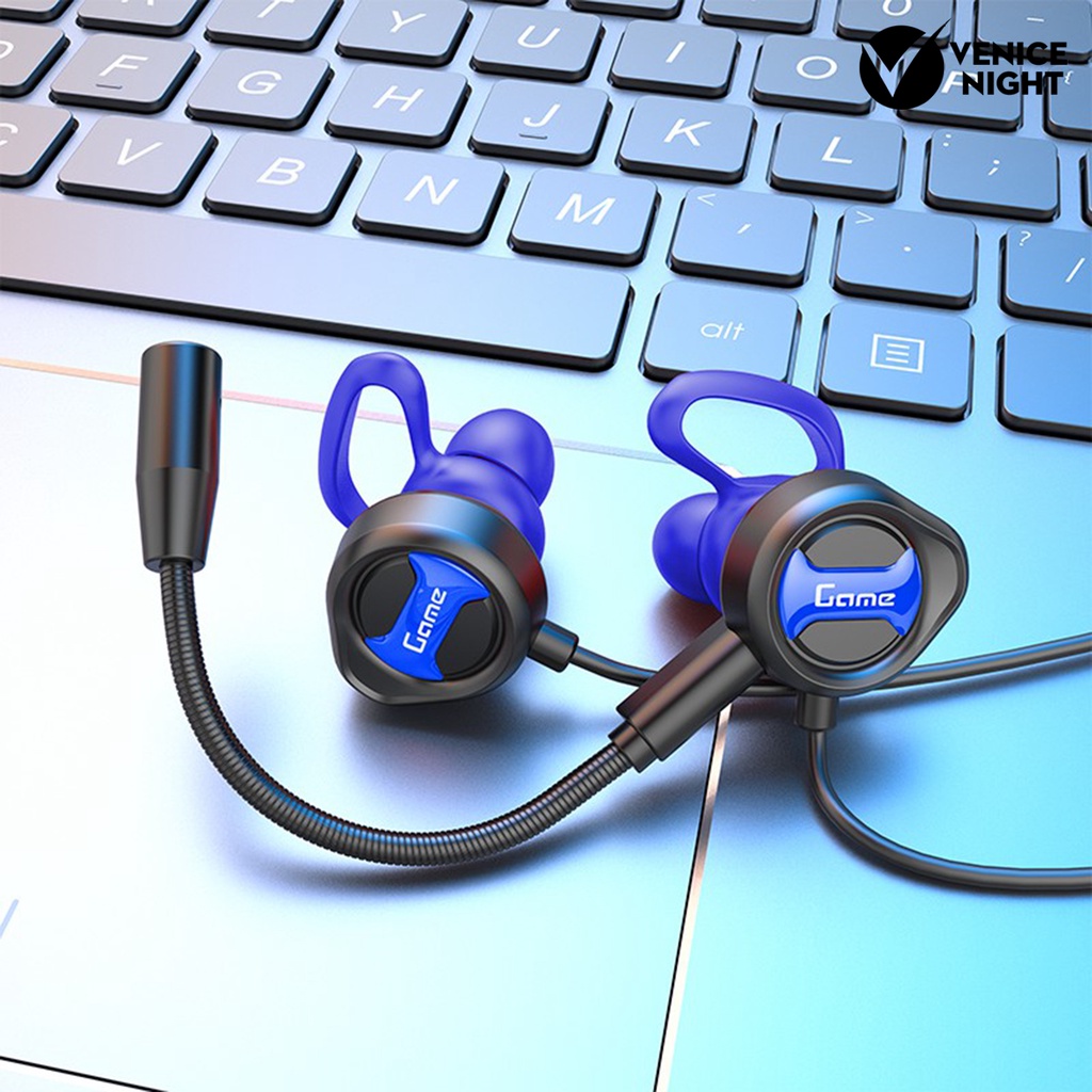 (VNEP) (Berkabel) G31 Earphone High Fidelity Kebisingan Membatalkan Ringan 3.5mm Stereo Olahraga In-Ear Gaming Earbud untuk Menelepon