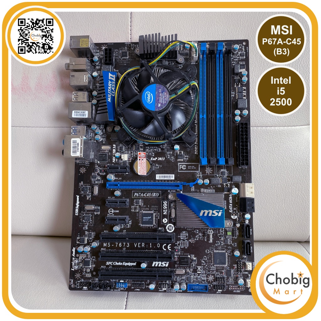 CHOBIG Motherboard MSI P67A-C45-B3 DDR3 Socket 1155 Intel Core i5 2500